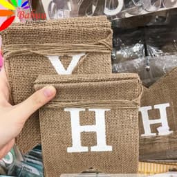 Dây chữ Happy Birthday bằng vải bố phong cách Hàn Quốc 3