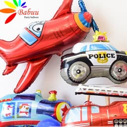 Bóng hình xe tải, máy xúc, máy bay, xe tăng trang trí sinh nhật 1