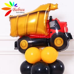 Bóng hình xe tải, máy xúc, máy bay, xe tăng trang trí sinh nhật 4