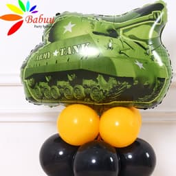 Bóng hình xe tải, máy xúc, máy bay, xe tăng trang trí sinh nhật 5