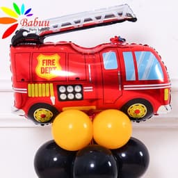 Bóng hình xe tải, máy xúc, máy bay, xe tăng trang trí sinh nhật 6