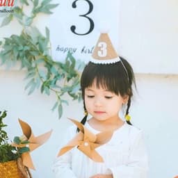 Mũ dạ sinh nhật kèm số tuổi phong cách Hàn Quốc Babuu Decor 6