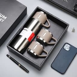 Bình giữ nhiệt 500ml tặng kèm 2 cốc Bình Trà  3 Cốc Bình kèm ly giữ nhiệt 1