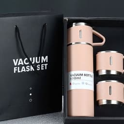 Bình giữ nhiệt 500ml tặng kèm 2 cốc Bình Trà  3 Cốc Bình kèm ly giữ nhiệt 2