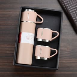 Bình giữ nhiệt 500ml tặng kèm 2 cốc Bình Trà  3 Cốc Bình kèm ly giữ nhiệt 3