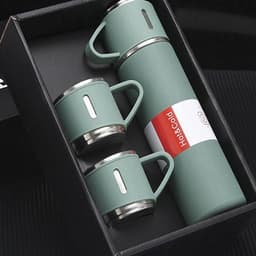 Bình giữ nhiệt 500ml tặng kèm 2 cốc Bình Trà  3 Cốc Bình kèm ly giữ nhiệt 5