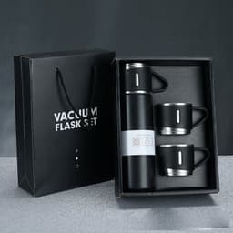 Bình giữ nhiệt 500ml tặng kèm 2 cốc Bình Trà  3 Cốc Bình kèm ly giữ nhiệt 6
