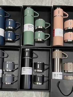 Bình giữ nhiệt 500ml tặng kèm 2 cốc Bình Trà  3 Cốc Bình kèm ly giữ nhiệt 11