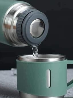 Bình giữ nhiệt 500ml tặng kèm 2 cốc Bình Trà  3 Cốc Bình kèm ly giữ nhiệt 12