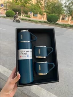 Bình giữ nhiệt 500ml tặng kèm 2 cốc Bình Trà  3 Cốc Bình kèm ly giữ nhiệt 13