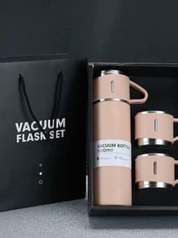 Bình giữ nhiệt 500ml tặng kèm 2 cốc Bình Trà  3 Cốc Bình kèm ly giữ nhiệt 16