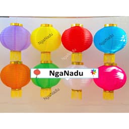 Đèn Lồng Vải Tròn CÓ RÂU Chống Nước  trang trí Tết Trung Thu,khai giảng,lễ hội trường học,nhà chùa,khu du lịch giá sỉ 7