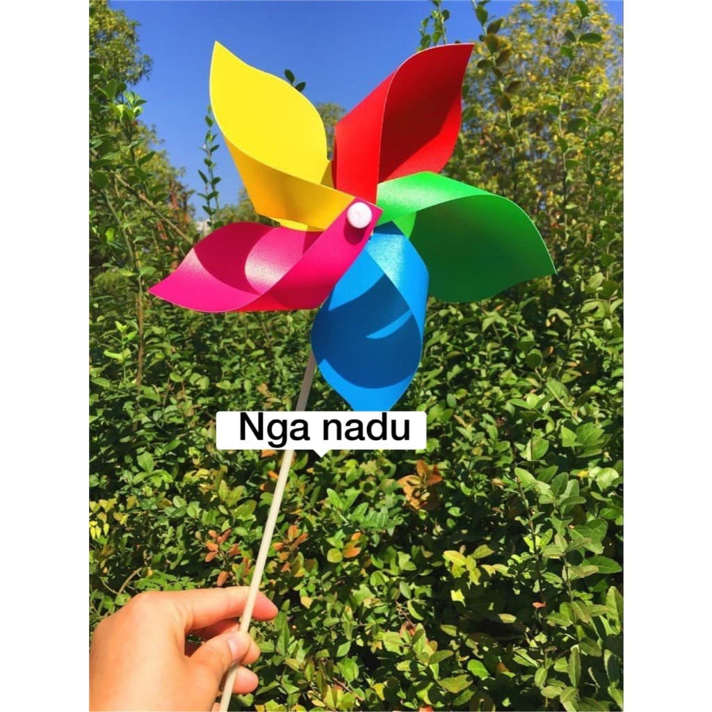 Combo 50 cái/100 Chong chóng hoa 5 cánh 5 màu khai giảng,,trang trí lớp học 2/9,khu du lịch,vui chơi,quán cà phê,trà sữa