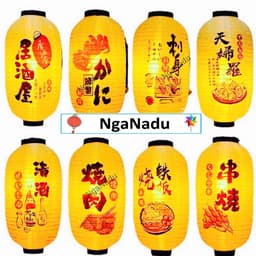 Đèn lồng in món ăn in chữ Nhật Bản - đèn lồng mèo thần tài may mắn trang trí Trung Thu,lễ Tết,khách sạn,nhà hàng 2