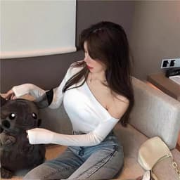 Áo Lệch Vai Kiểu Tay Dài Siêu Quyến Rũ cho nữ m658 5