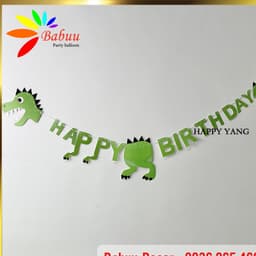 Phụ kiện trang trí sinh nhật chủ đề khủng long 4