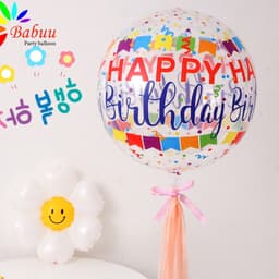 Bóng 4D in chữ Happy Birthday 1