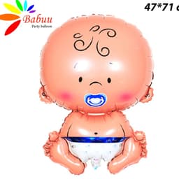 Bóng hình em bé, bình sữa, nôi đẩy trang trí sinh nhật 2
