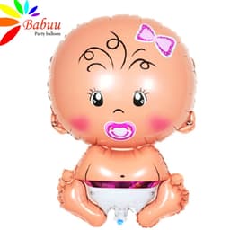 Bóng hình em bé, bình sữa, nôi đẩy trang trí sinh nhật 3