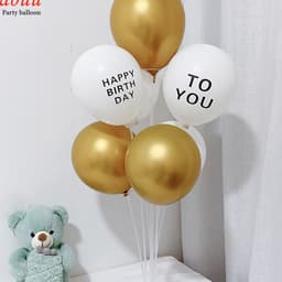 Combo trụ và bóng tone màu hàn quốc trang trí sinh nhật 3