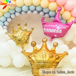 Bóng vương miện trang trí sinh nhật size to và size nhỏ 1