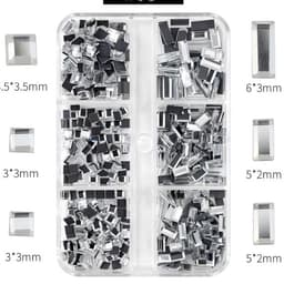 Đá chữ nhật khay 6 ô mix 2 loại đính móng mẫu mới siêu đẹp [ NAILS SUPPLY ] 7