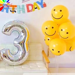 Bóng hình mặt cười trang trí sinh nhật phong cách Hàn Quốc 2