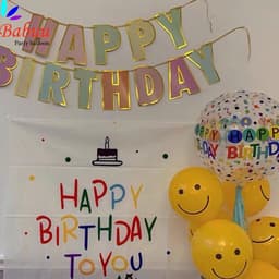 Bóng hình mặt cười trang trí sinh nhật phong cách Hàn Quốc 3