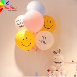 Bóng hình mặt cười trang trí sinh nhật phong cách Hàn Quốc 4
