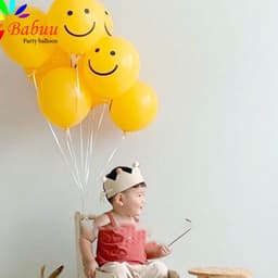 Bóng hình mặt cười trang trí sinh nhật phong cách Hàn Quốc 5