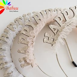 Bờm nhũ vàng trang trí sinh nhật Babuu Decor 2