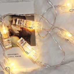 Dây kẹp ảnh có đèn led trang trí sinh nhât, nhà cửa, sự kiện chụp ảnh 3m 20 bóng 2