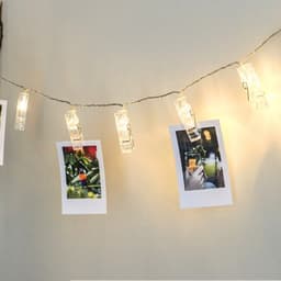 Dây kẹp ảnh có đèn led trang trí sinh nhât, nhà cửa, sự kiện chụp ảnh 3m 20 bóng 3
