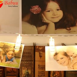Dây kẹp ảnh có đèn led trang trí sinh nhât, nhà cửa, sự kiện chụp ảnh 3m 20 bóng 4