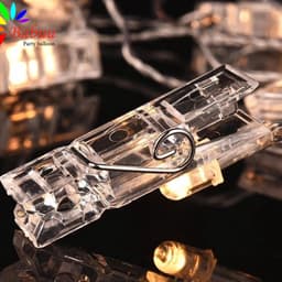 Dây kẹp ảnh có đèn led trang trí sinh nhât, nhà cửa, sự kiện chụp ảnh 3m 20 bóng 7