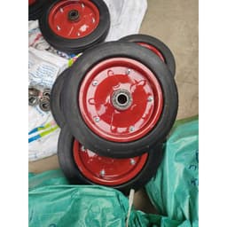 [KKTHN] Bánh Xe Bê Tông Cao Su Đúc Mâm Đỏ Đường Kính 30cm (300-8) Cho Xe Trộn Bê Tông, Xe Kéo, Xe Bánh Mì 2