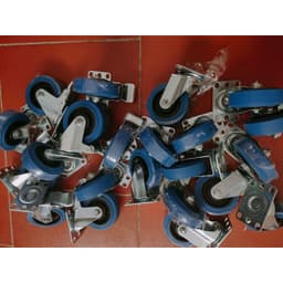 [KKTHN] Bánh Cao Su TPR Xanh Đường Kính 10cm Chống Ồn Siêu Êm 2