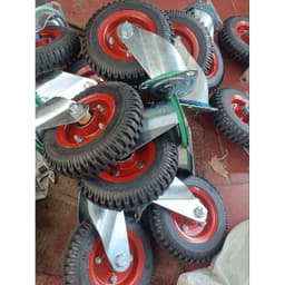 [KKTHN] Bánh Xe Cao Su Mâm Đỏ Đường Kính 20cm Cho Xe Đẩy Hàng, Xe Bánh Mì, Xe Mô Hình (Giá 1 Chiếc) 5