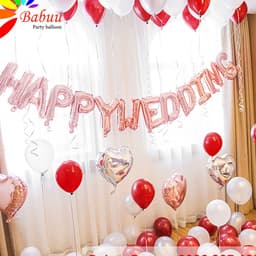 Bóng chữ HAPPY WEDDING trang trí phòng cưới 7