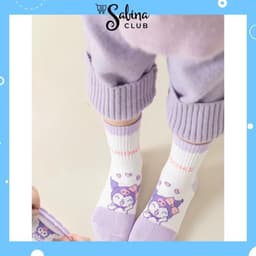 Set 5 đôi tất cotton Kuromi và MELODY sợi bông mềm mại thoáng khi khử mùi siêu dễ thương [FREESHIP] 2