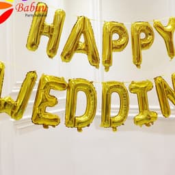 Bóng chữ HAPPY WEDDING trang trí phòng cưới 2