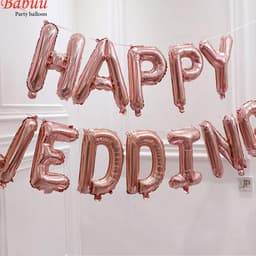 Bóng chữ HAPPY WEDDING trang trí phòng cưới 6