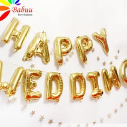 Bóng chữ HAPPY WEDDING trang trí phòng cưới 4