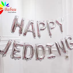 Bóng chữ HAPPY WEDDING trang trí phòng cưới 5