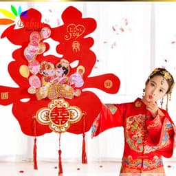 Chữ hỉ trang trí phòng cưới chất lượng cao cấp 1