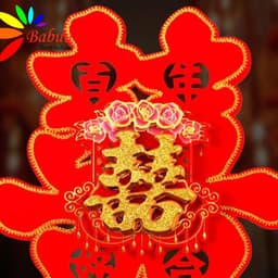 Chữ hỉ trang trí phòng cưới chất lượng cao cấp 2