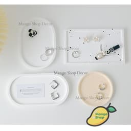 NEW Khay Thạch Cao Đựng Đồ Trang Sức Mỹ Phẩm Nến Decor Đạo Cụ Trang Trí Nền Chụp Ảnh 8