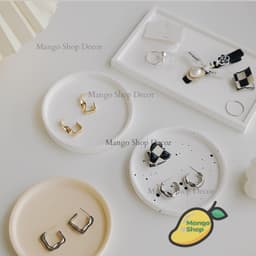 NEW Khay Thạch Cao Đựng Đồ Trang Sức Mỹ Phẩm Nến Decor Đạo Cụ Trang Trí Nền Chụp Ảnh 9