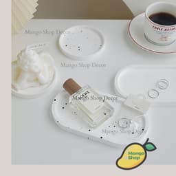 NEW Khay Thạch Cao Đựng Đồ Trang Sức Mỹ Phẩm Nến Decor Đạo Cụ Trang Trí Nền Chụp Ảnh 7