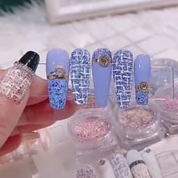 Set nhũ dạ 6 màu design trang trí tạo vô số mẫu nail đẹp Hot [ NAILS SUPPLY ] 8